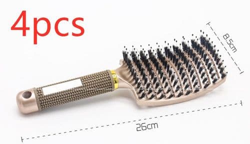 image-Bristle Hair Brush - Detangler Massage Comb