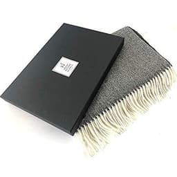 image-Great Natural Alpaca 100% alpaca throw with herringbone pattern