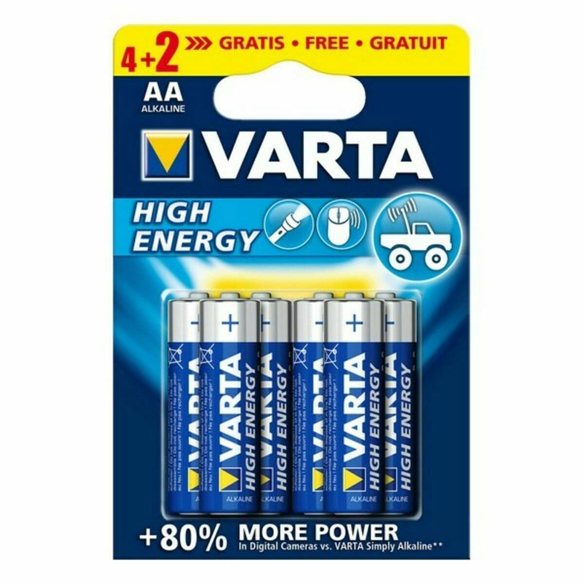 image-Alkaline Batteries Varta 4906121436 AA 1.55 V