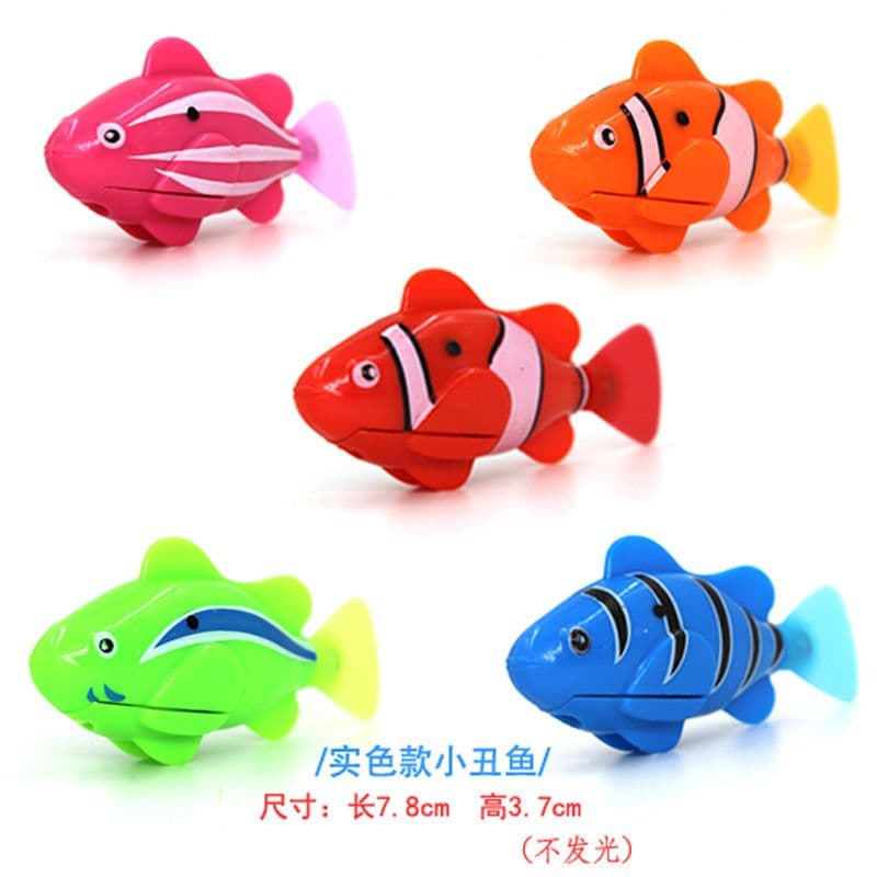 image-Electronic Pet Fish - Simulation Magic Light Clown Fish Toy Bath