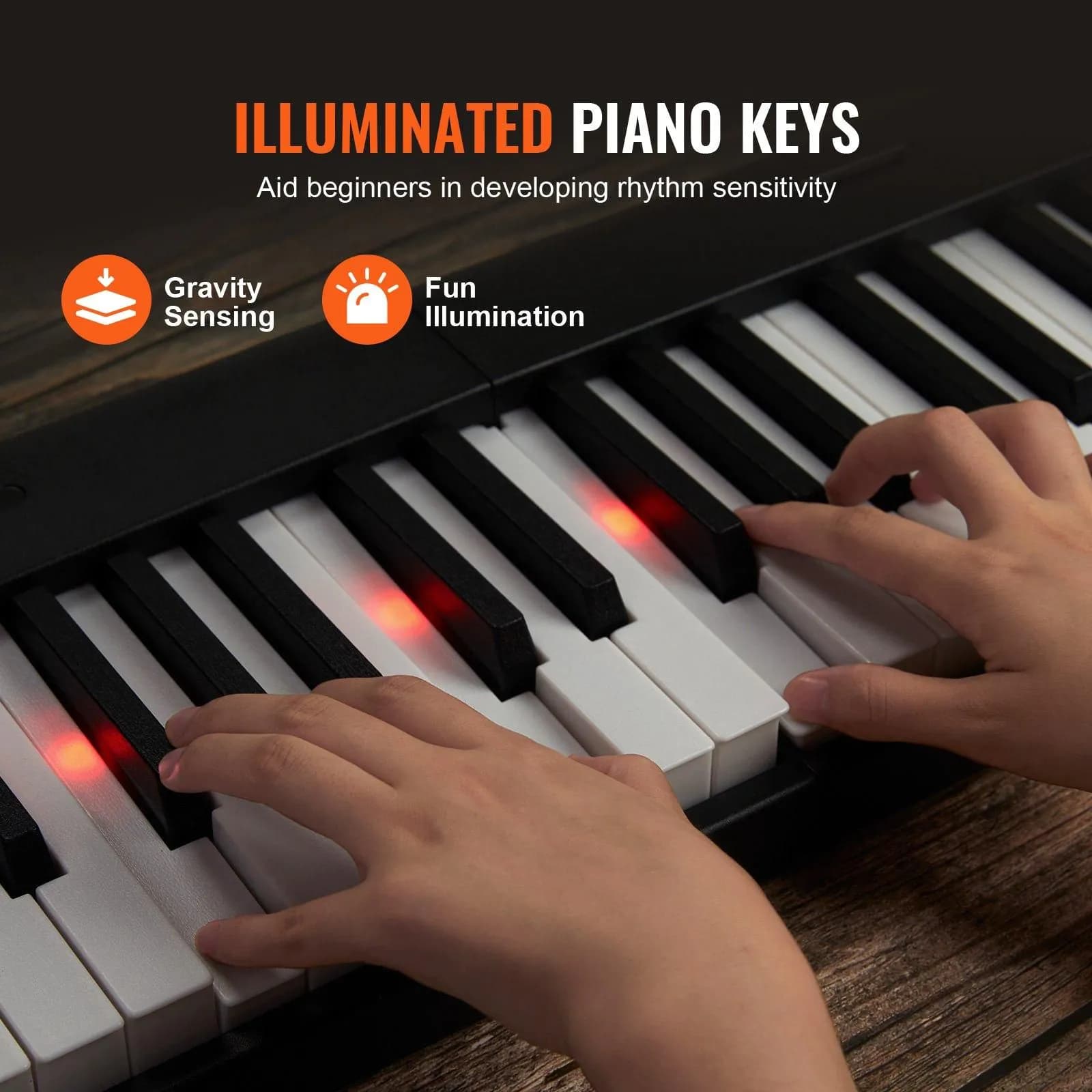 image-VEVOR 88 Key Folding Keyboard Piano, Bluetooth & MIDI, Portable Electronic Digital Foldable Piano with Sustain Pedal Bag Touch Sensitive Keys Headphones, Rechargeable for Beginners Teens Adults, Black