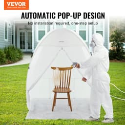 image-VEVOR Spray Paint Shelter, 60 x 60 x 70 in Pop-Up Portable Spray Paint Tent with Built-In Floor, Exhaust Window and Storage Bag, Foldable Paint Booth for Furniture, DIY Hobby Tool Painting Station