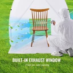 image-VEVOR Spray Paint Shelter, 60 x 60 x 70 in Pop-Up Portable Spray Paint Tent with Built-In Floor, Exhaust Window and Storage Bag, Foldable Paint Booth for Furniture, DIY Hobby Tool Painting Station