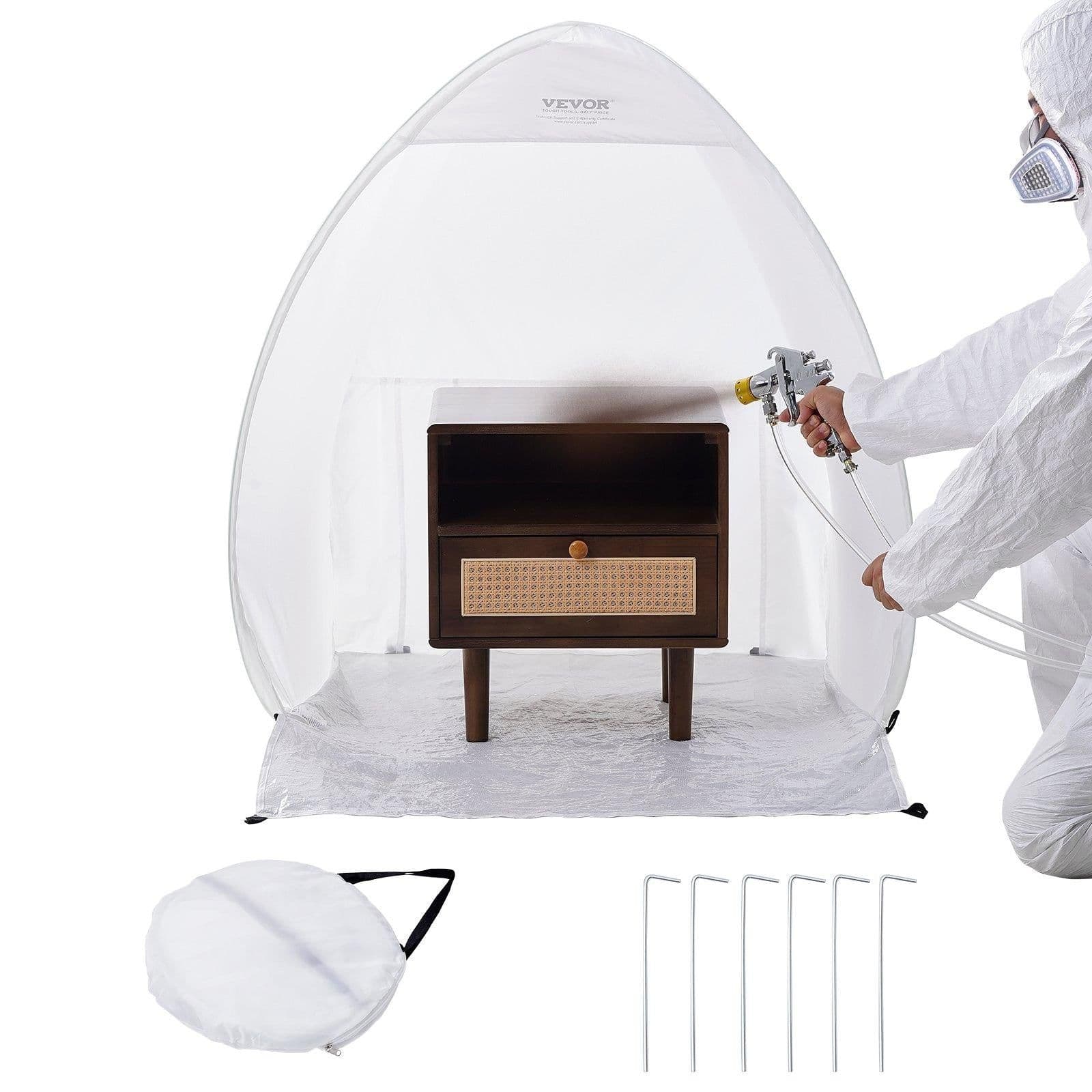 image-VEVOR Spray Paint Shelter, 40 x 35 x 40 in Pop-Up Portable Spray Paint Tent with Built-In Floor, Exhaust Window and Storage Bag, Foldable Paint Booth for Furniture, DIY Hobby Tool Painting Station