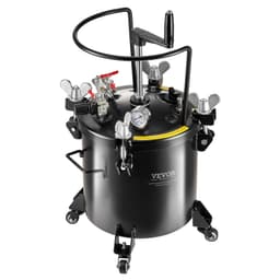 image-VEVOR Spray Paint Pressure Pot, 20L/5gal Pressure Pot Tank, 70 psi Adjustale Pressure, Steel Pressure Pot Paint Tank with Casters and Leak Repair Sealant, for Home Decor and Industry Painting