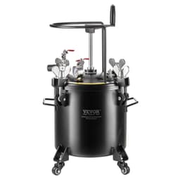 image-VEVOR Spray Paint Pressure Pot, 20L/5gal Pressure Pot Tank, 70 psi Adjustale Pressure, Steel Pressure Pot Paint Tank with Casters and Leak Repair Sealant, for Home Decor and Industry Painting