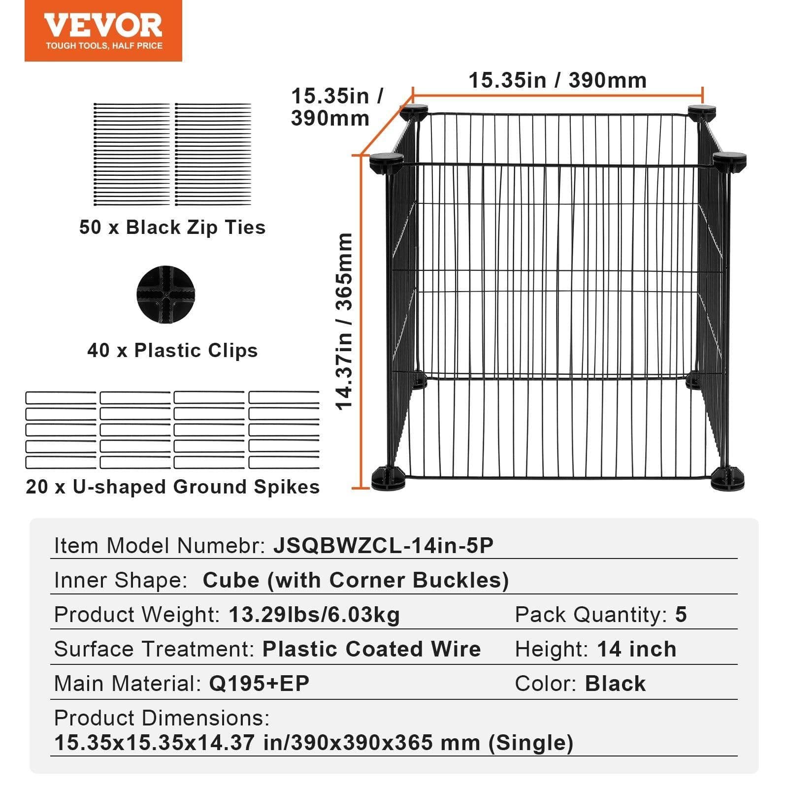 image-VEVOR 5 Pack Plant Protector from Animals, 15.35'' x 15.35'' Chicken Wire Plant Protector, Plant Cages for Outdoor Plants, Flowers & Vegetables, Keeps Bunny Chicken Squirrels Out, 20pcs Metal Mesh