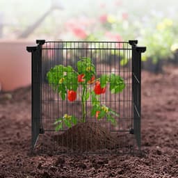 image-VEVOR 5 Pack Plant Protector from Animals, 15.35'' x 15.35'' Chicken Wire Plant Protector, Plant Cages for Outdoor Plants, Flowers & Vegetables, Keeps Bunny Chicken Squirrels Out, 20pcs Metal Mesh