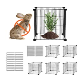 image-VEVOR 5 Pack Plant Protector from Animals, 15.35'' x 15.35'' Chicken Wire Plant Protector, Plant Cages for Outdoor Plants, Flowers & Vegetables, Keeps Bunny Chicken Squirrels Out, 20pcs Metal Mesh