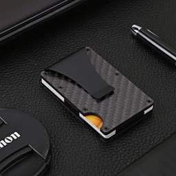 image-Factory supply carbon fiber wallet, metal wallet, wallet, bank card holder, carbon fiber RFID card holder