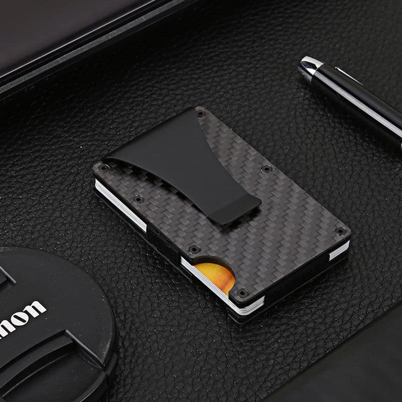 image-Factory supply carbon fiber wallet, metal wallet, wallet, bank card holder, carbon fiber RFID card holder