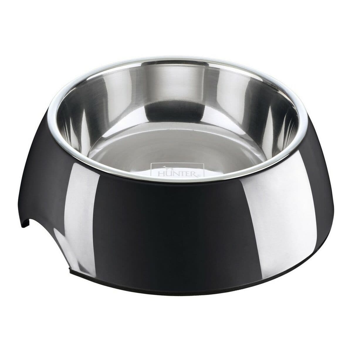 image-Dog Feeder Hunter Melamin Stainless steel Black 700 ml (22 x 22 x 11,5 cm)