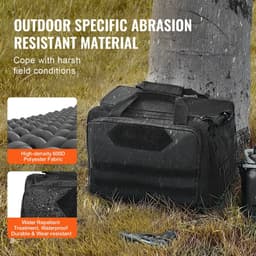 image-VEVOR Range Bag for 3 Pistols Tactical Gun Range Bag Single Shoulder Strip Black
