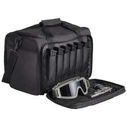 image-VEVOR Range Bag for 3 Pistols Tactical Gun Range Bag Single Shoulder Strip Black