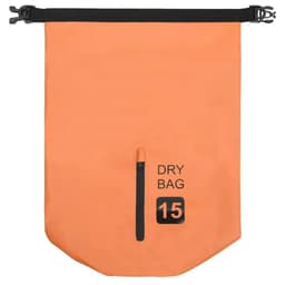 image-vidaXL Dry Bag with Zipper Orange 4 gal PVC 2784