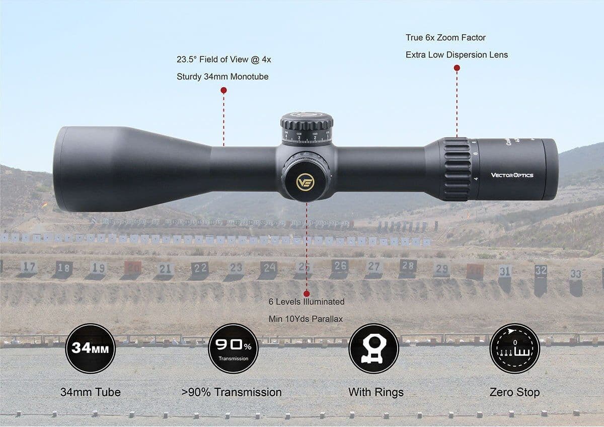 image-Vector Optics Continental 4-24x56 HD 34mm FFP Hunting Riflescope