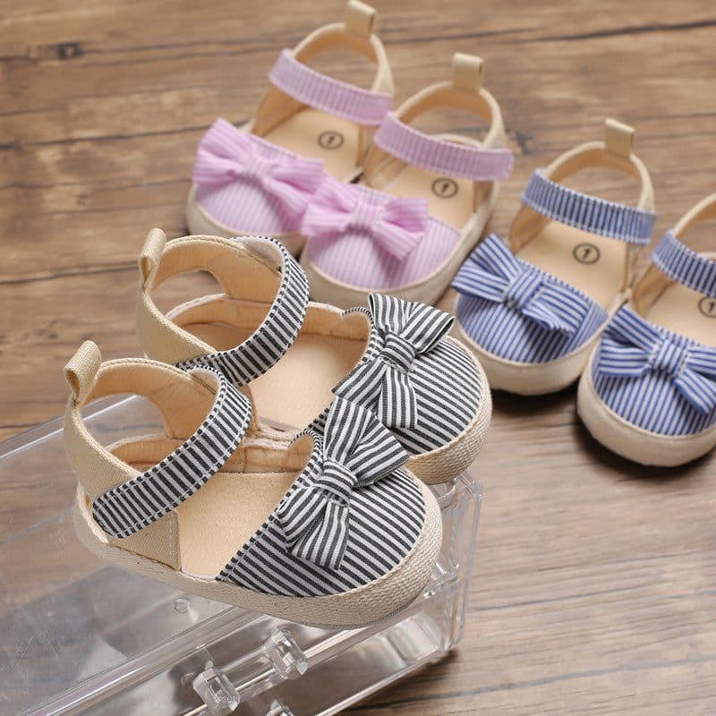 image-Hai Shenyue Summer 0-1 year old female baby shoes soft sole bow princess baby toddler shoes