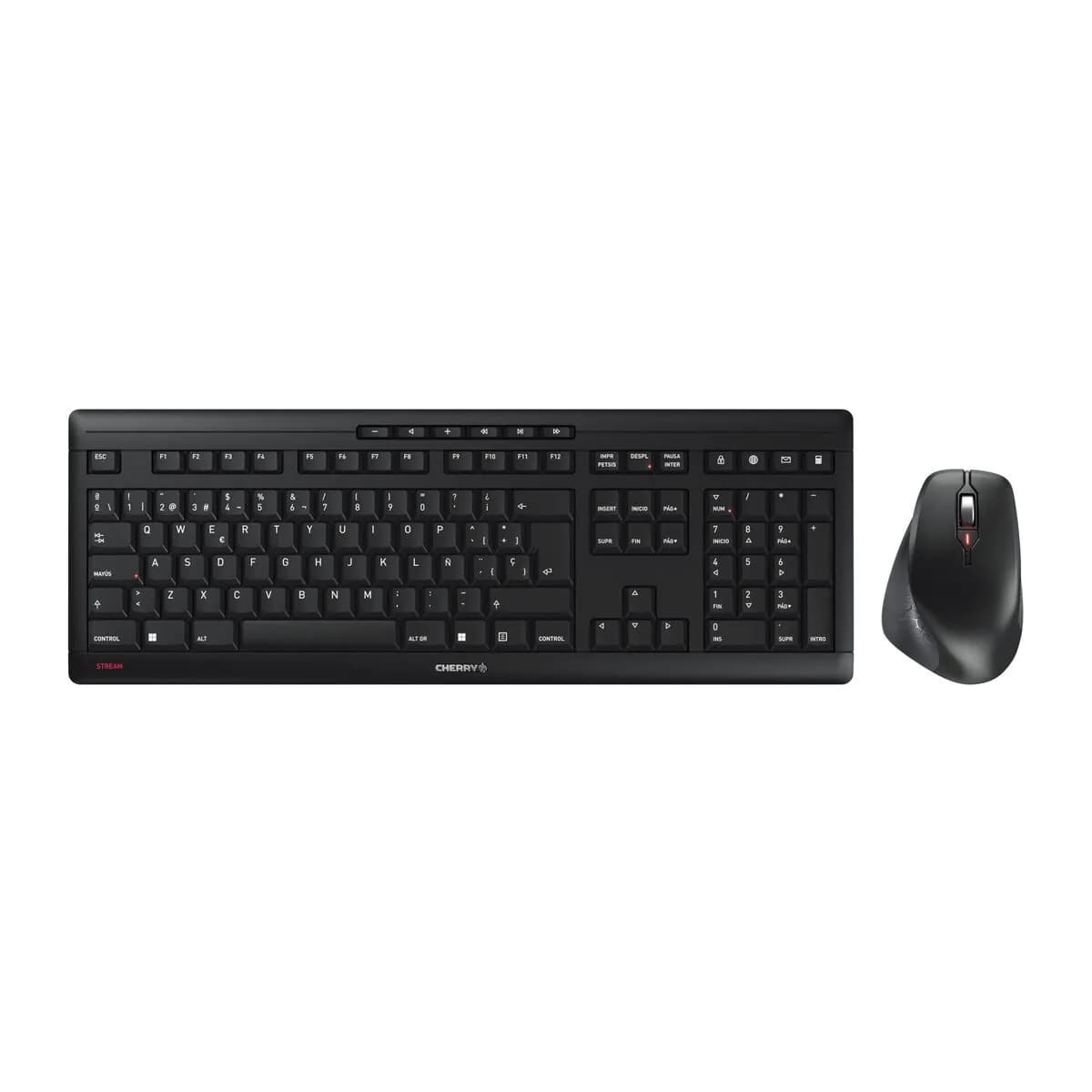 image-Keyboard and Mouse Cherry JD-8550ES-2 Black Spanish QWERTY