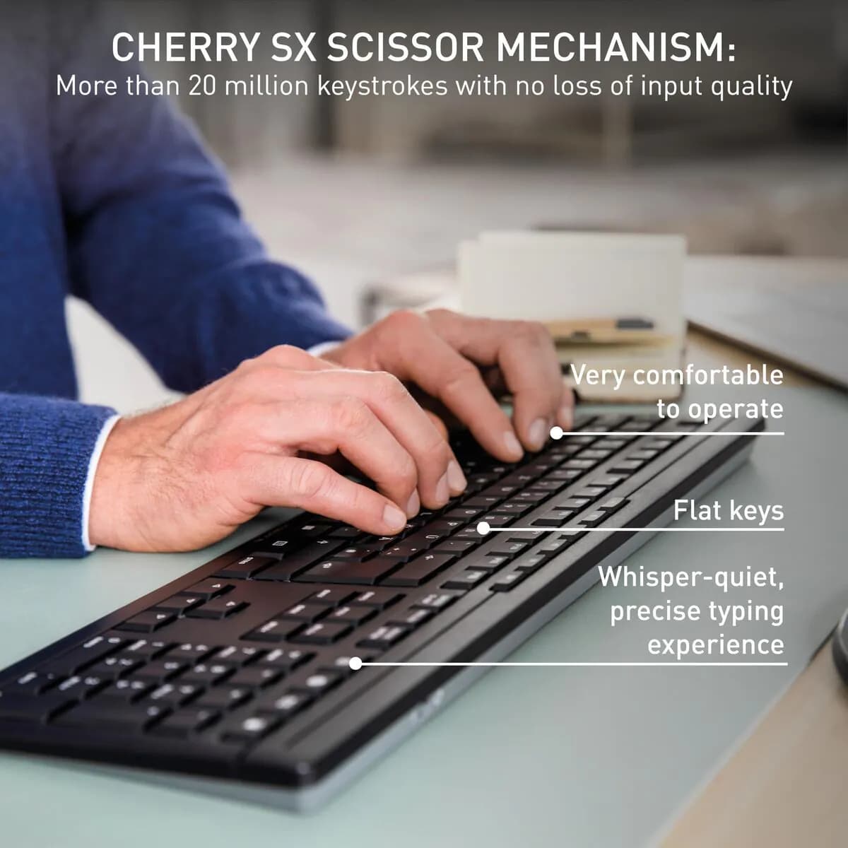 image-Keyboard and Mouse Cherry JD-8550ES-2 Black Spanish QWERTY