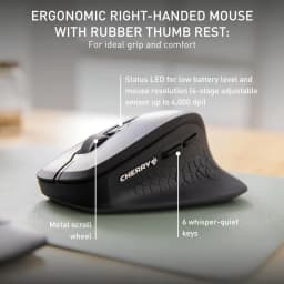 image-Keyboard and Mouse Cherry JD-8550ES-2 Black Spanish QWERTY