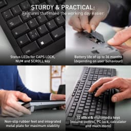 image-Keyboard and Mouse Cherry JD-8550ES-2 Black Spanish QWERTY