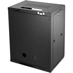 image-VEVOR 15U Wall Mount Network Cabinet, 500 lbs Max. Ground Load Capacity, Server Rack Cabinet Enclosure with Locking Tempered Glass Door, Side Panels, Q235 Carbon Steel, for IT Equipment, A/V Devices