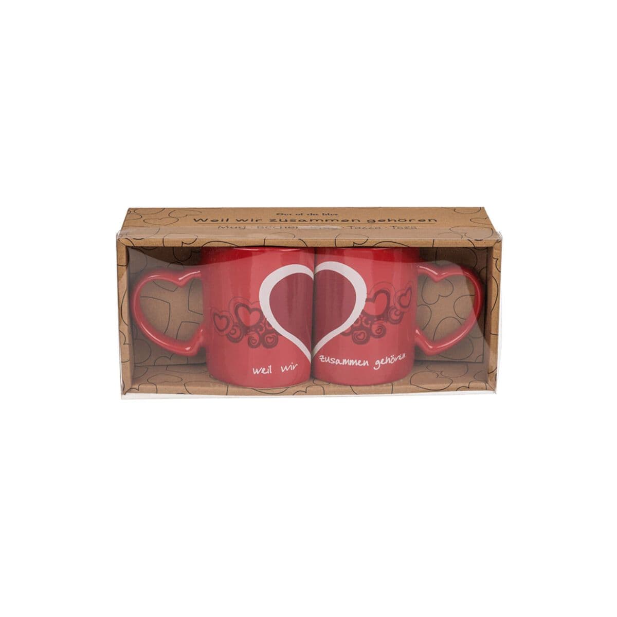 image-Set of Mugs Out of the Blue Red (2 Units)