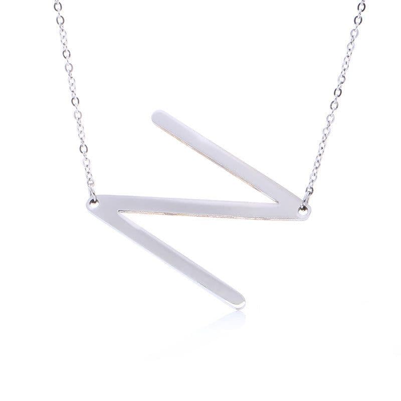 image-Fabulous Rose Gold Plated Stainless Steel Initial Letter Pendant Necklace