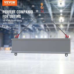 image-VEVOR Chain Sling, 5/16 inch x 5 ft Lifting Chains with Hooks, G80 Engine Chain Hoist Lifts, 6600 lbs/3 Ton Capacity Lifting Sling Chains for Engine Hoist, Engine Lift Chain with 2 Leg Grab Hooks