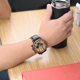 image-BOBO BIRD genuine inter-wood all-wood watch quartz watch three-eye multi-function waterproof watch men's watch