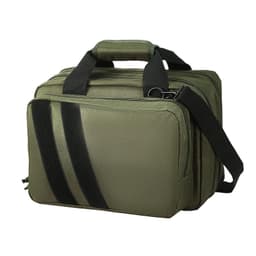 image-VEVOR Range Bag for 2 Pistols Tactical Gun Bag 2 Built-in Pistol Bags Green,Range Bag for Handguns Gun Case Bag with Lockable Zipper for Shooting Range Outdoor Hunting