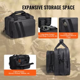 image-VEVOR Tactical Pistol Backpack with 2 Pistol Cases, Gun Range Backpack with 6x Magazine Slots for Shooting and Hunting