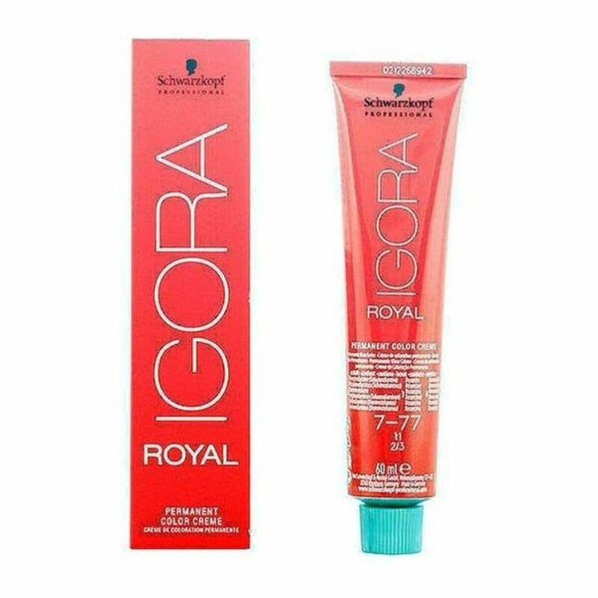 image-Permanent Dye Igora Royal Schwarzkopf 609787 7-77 Nº 7-77 Nº 9.0-rubio muy claro Nº 8.0-rubio claro 60 ml