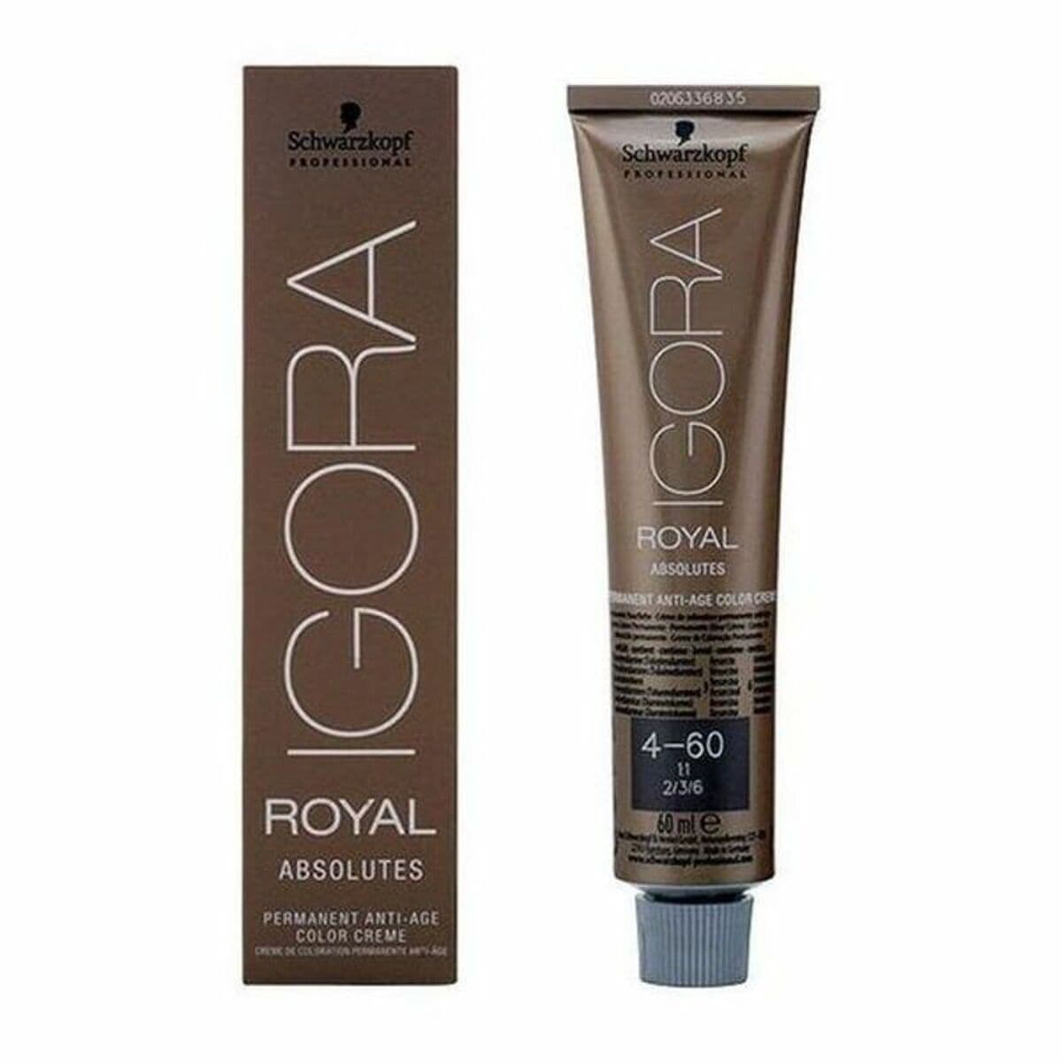 image-Permanent Anti-Ageing Dye Igora Royal Absolutes Schwarzkopf 4.04579E+12 Nº 4-60 Nº 4-60 60 ml