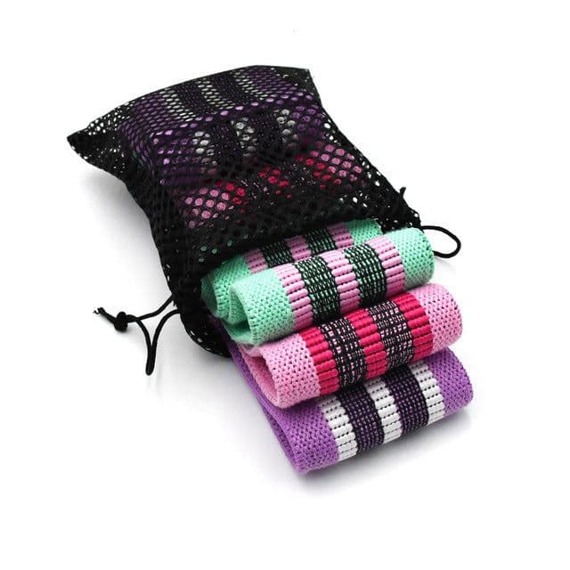 image-Resistance Band Elastic Hip Squat Fitness Circle - Latex Mesh