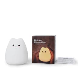 image-Cute Cat Silicone Lamp Children's Bedroom LED Eye Protection Table Lamp Colorful Color Changing Silicone Night Light Creative Gift