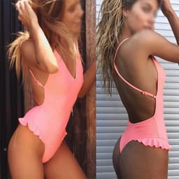 image-Sell Well New One Piece bikini Swimsuit Sexy Lace Backless Swimwear Bathing Suit Women Swim Wear female Biquini