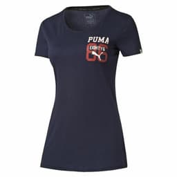 image-Women’s Short Sleeve T-Shirt Puma Style Athl Tee Dark blue