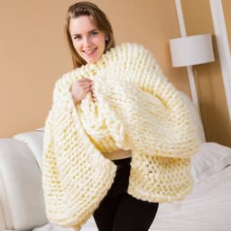 image-Nordic Thick Wool Blanket, Icelandic Knit, Newborn Photography Prop - 127x152cm
