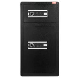 image-VEVOR Double Door 5.5 cu.ft Safe Box with Key Lock Password Cabinet Black,organize cash, passports, jewelry, gold, watches and documents