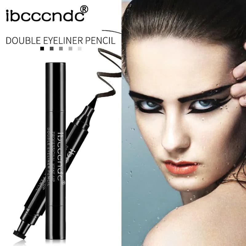 image-Double eyeliner seal pen ibcccndc makeup triangle waterproof eyebrow pencil eyeliner Cross-border makeup explosion