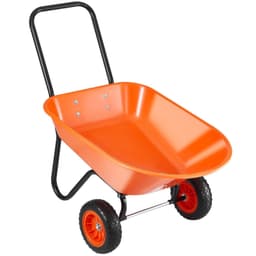 image-VEVOR Wheelbarrow Cart, 5 Cu. Ft. Load & 397 lbs Capacity, 2 Wheels Garden Dump Cart, Garden Wagon with Handle & 10" Wide Track Wheels, Easy Loading Utility Yard Cart & Wagons for Outdoor Lawn Yard