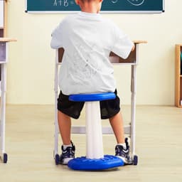 image-VEVOR Kids Wobble Chair, Active Chair with Sponge Cushion, Wobble Stool Improves Focus, Posture and Calm Children, Ideal for Schools and Home, Age 7-14, Blue