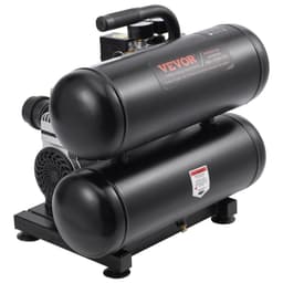 image-VEVOR Air Compressor, 4.6 Gallon Steel Tank, 1HP 2.2 CFM@90 PSI Oil Free Air Compressor & Max. 120PSI Pressure, 80dB Ultra Quiet Portable Compressor, for Auto Repair, Tire Inflation, Spray Painting