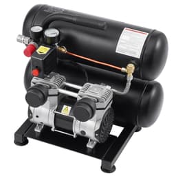 image-VEVOR Air Compressor, 4.6 Gallon Steel Tank, 1HP 2.2 CFM@90 PSI Oil Free Air Compressor & Max. 120PSI Pressure, 80dB Ultra Quiet Portable Compressor, for Auto Repair, Tire Inflation, Spray Painting
