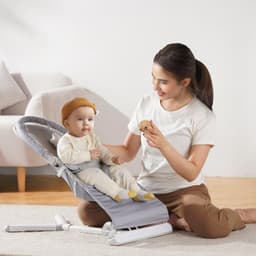image-VEVOR Baby Bouncer Folding Bouncer Seat Chair for Babies 0-9 Months with Toy Bar
