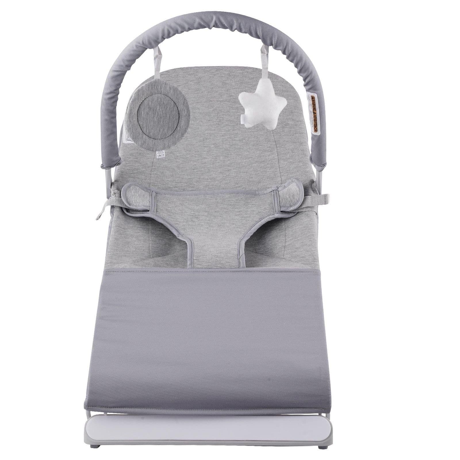 image-VEVOR Baby Bouncer Folding Bouncer Seat Chair for Babies 0-9 Months with Toy Bar