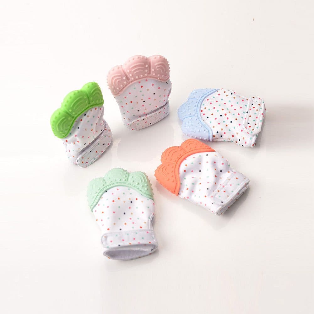 image-Baby Molar Gloves Silicone Baby Teether Gloves Newborn Anti-eating Hand Molar Gloves Baby Molar Toys