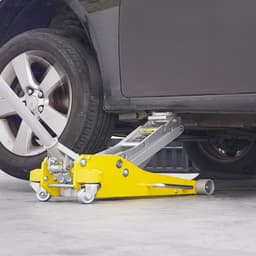 image-VEVOR Low Profile Floor Jack 3 Ton (6600 lbs), Heavy Duty Aluminum Hydraulic Racing Floor Jack, Hydraulic Car Jack, Dual Piston Quick Lift Pump, 3.7"-18.3" Height Lifting Range (Yellow)