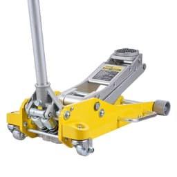 image-VEVOR Low Profile Floor Jack 3 Ton (6600 lbs), Heavy Duty Aluminum Hydraulic Racing Floor Jack, Hydraulic Car Jack, Dual Piston Quick Lift Pump, 3.7"-18.3" Height Lifting Range (Yellow)